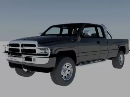 Black Dodge Ram Car 3d model Black Dodge Ram Car 3d model