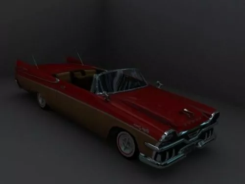 Red Dodge Royal Lancer Car 3d model Red Dodge Royal Lancer Car 3d model