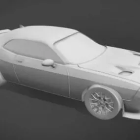 Dodge Challenger Car Hellcat 2015 3d model