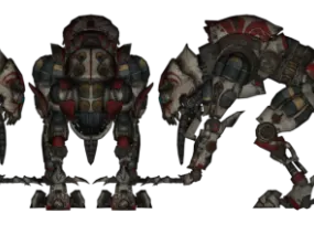 Futuristic Robot Dog Character 3d model
