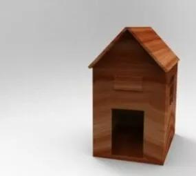 Wood Doghouse 3d model