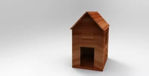 Wood Doghouse 3d model Wood Doghouse 3d model