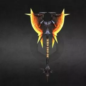 Double Fire Axe Weapon 3d model