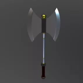 Medieval Double Axe Weapon 3d model