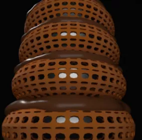 Doughnut Shape Building 3d model
