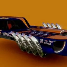 Racing Car Dodge Charger 3d model