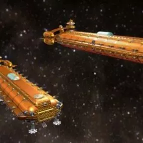 Dromedary Sci-fi Transport Spaceship 3d model