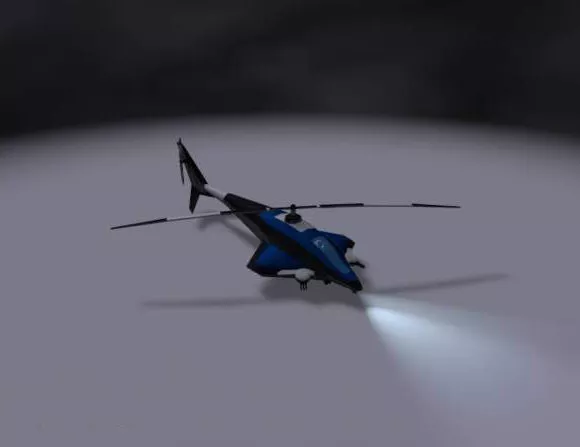 Red Helicopter Rescue Plane 3d model