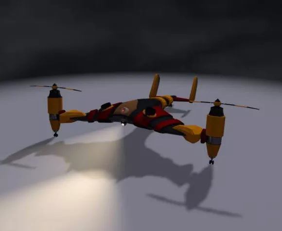 Sphere Drone, Scifi Spy Drone 3d model