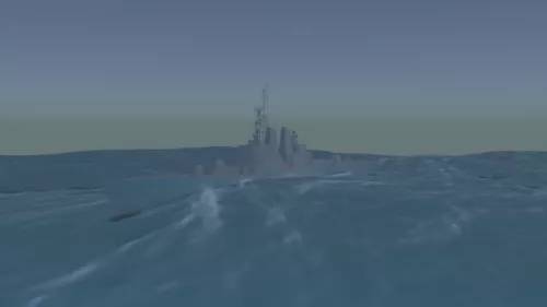 Small Navy Warship 3d model