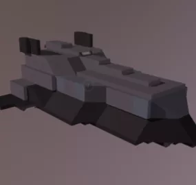 Hauler Sci-fi Spaceship Design 3d model