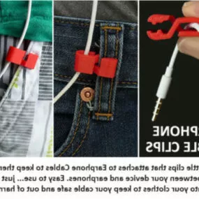 Earphone Cable Clip Printable 3d model