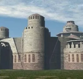 Asian Ancient Castle Building 3d model