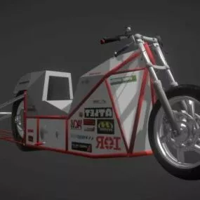 Electric Dragster Motorcycle 3d model