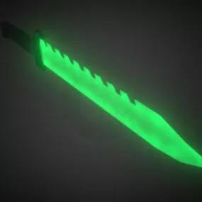 Emerald Knife Weapon 3d model