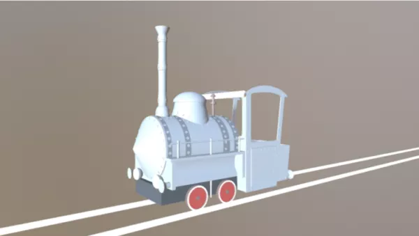 Kid Toy Train Vehicle 3d model