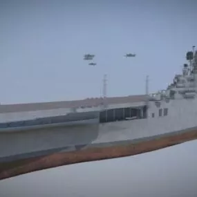 Uss Essex Aircraft Carrier 3d model
