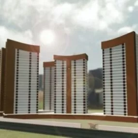 Exterior High-rise Building 3d model