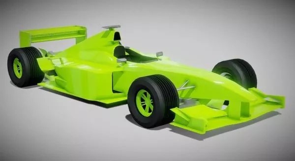 F1 Racing Car Green Color 3d model F1 Racing Car Green Color 3d model