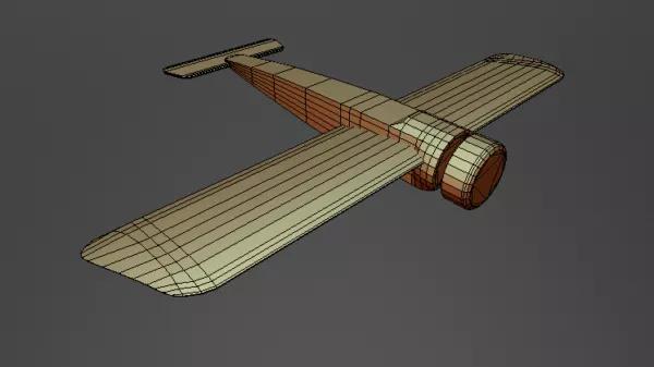 Dragonball Comic Airplane 3d model