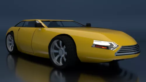 Yellow Friiganni Car 3d model Yellow Friiganni Car 3d model