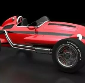 Red Fv Vintage Car 3d model