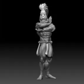 Custard Guardian Game Character 3d model