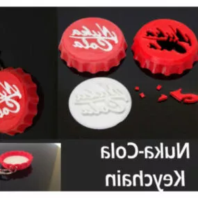 Printable Fallout Nuka Cola Keychain 3d model