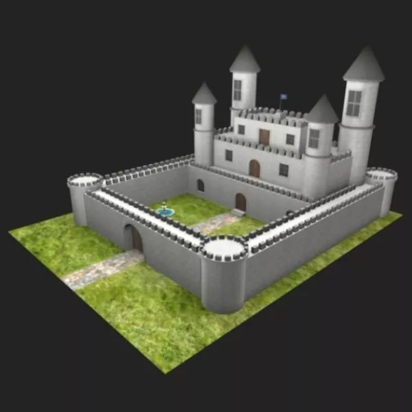Abandoned Stone Castle 3d model