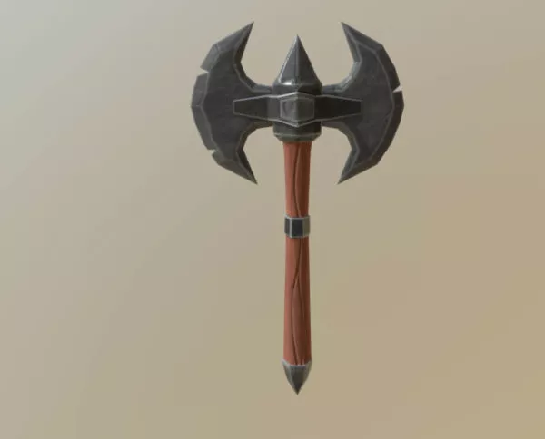 Axe Chrome Material 3d model