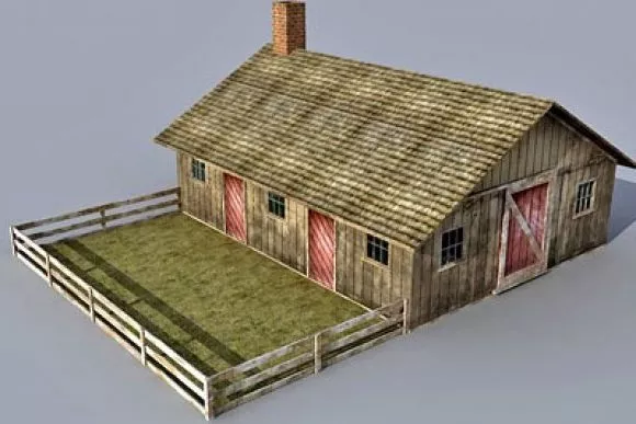 Old Vintage Farmhouse 3d model Old Vintage Farmhouse 3d model