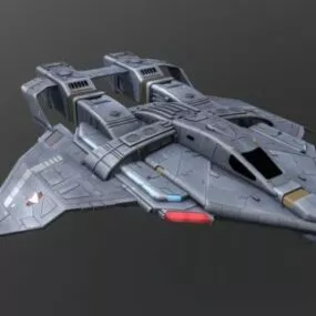 Sci-fi Attack Fighter Sapcecraft 3d model