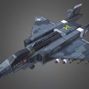 Federation Aircraft Interceptor F79e 3d model