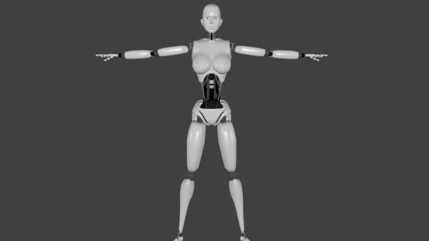 Female Robot Character 3d model Female Robot Character 3d model