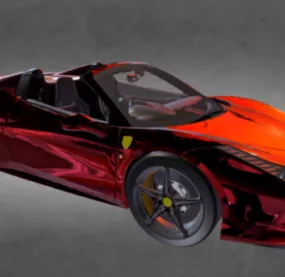 Ferrari 458 Red Sport Car 3d model