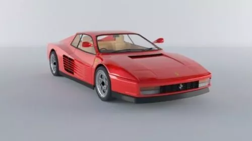 Old Ferrari Testarossa 1984 Car 3d model Old Ferrari Testarossa 1984 Car 3d model