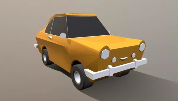 Grey Fiat Punto Car 3d model