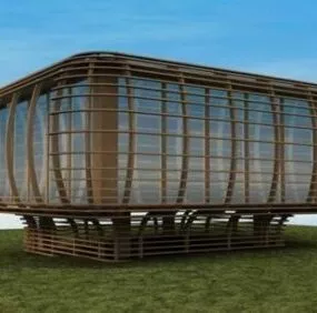 Cube House Center Building 3d model