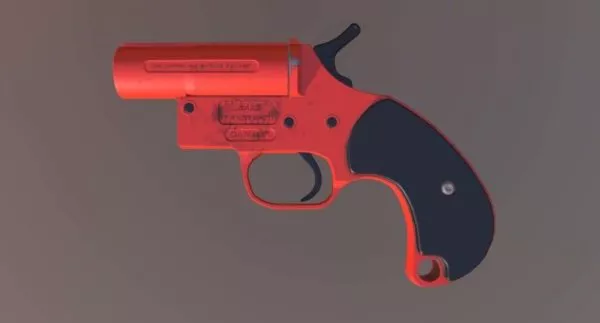 Weapon Flare Gun Design 3d model Weapon Flare Gun Design 3d model