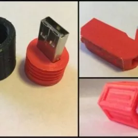 Printable Flash Drive Case Design Project 3d model