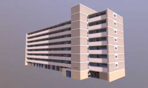 Flat Hotel Building Design 3d model Flat Hotel Building Design 3d model
