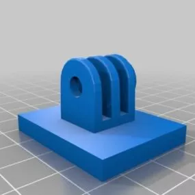 Flat Gopro Mount Printable 3d model