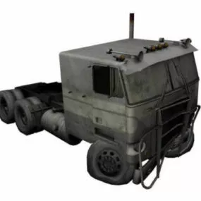 Flat Nose Truck Damaged 3d model