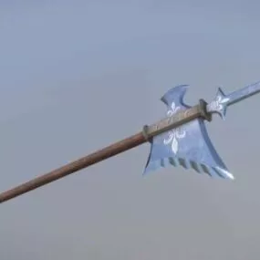 Weapon Fleur De Lis Halberd 3d model