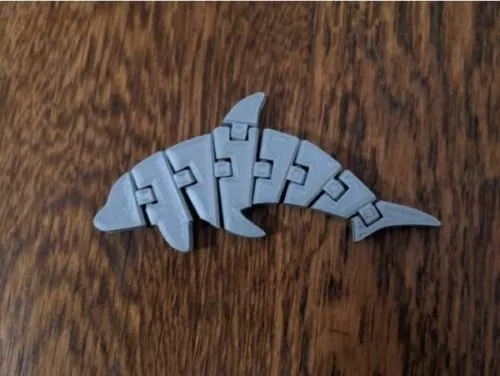 Toy Flexi Dolphin Printable 3d model Toy Flexi Dolphin Printable 3d model