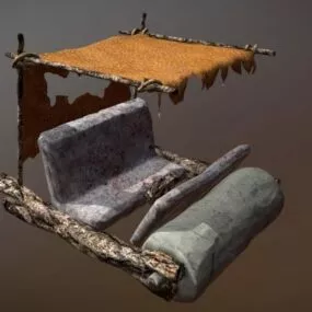 Cartoon Flinstones Car 3d model