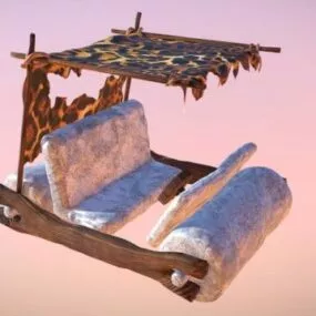 Flinstones Cartoon Vehicle 3d model