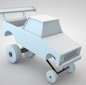 Kid Toy Lowpoly Truck 3d model