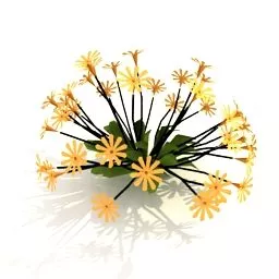 Yellow Flower Garden 3d model