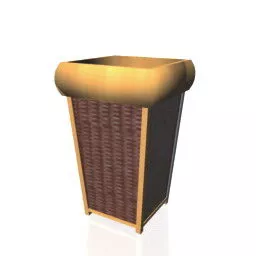 Rattan Flower Pot 3d model